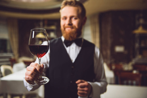 Do you want to drink glass of wine - Foto, Bild