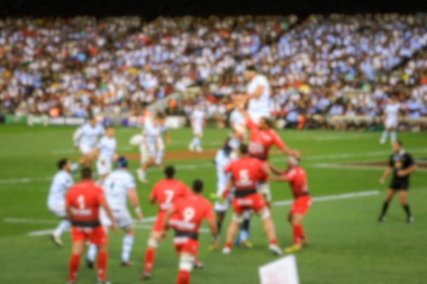 Fondo borroso de jugadores de rugby luchando, Deportes al aire libre - Foto, imagen