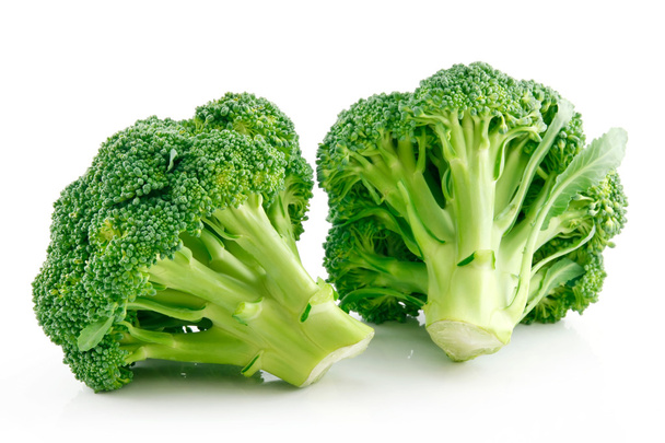 Ripe Broccoli Cabbage Isolated on White - Photo, Image