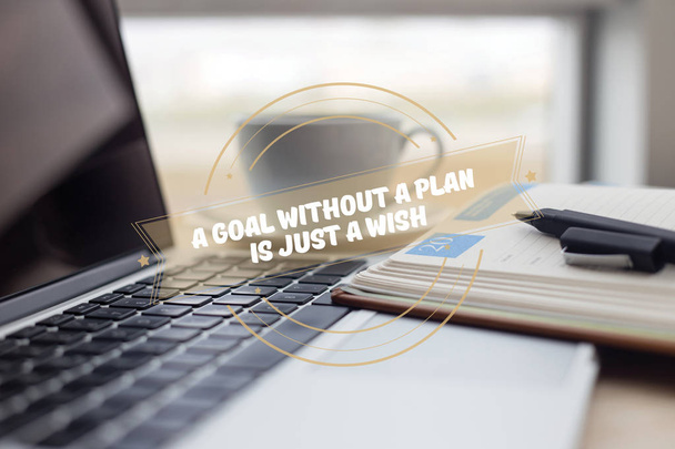 goal without a plan text - Foto, Imagem