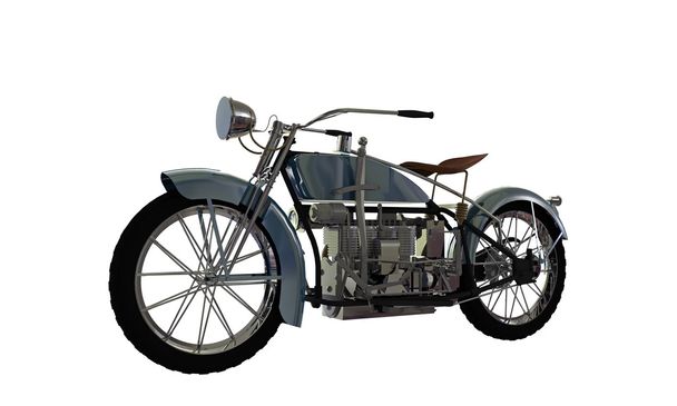 a régi motorkerékpár - Fotó, kép