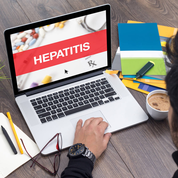 HEPATITIS CONCEPT ON LAPTOP - Zdjęcie, obraz
