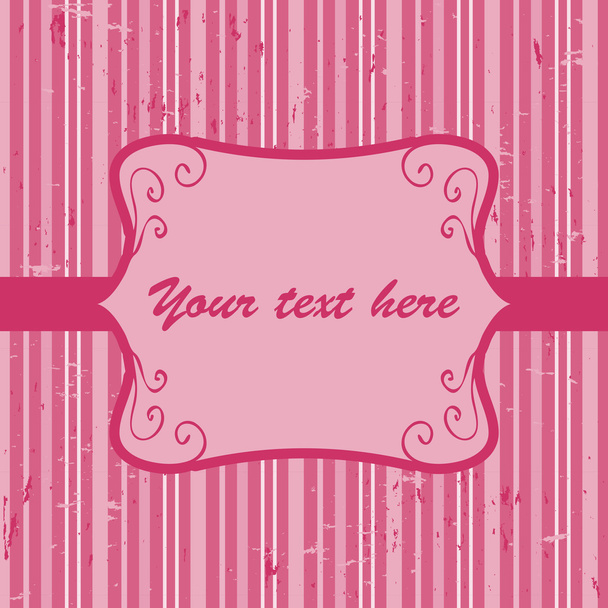 Beautiful pink invitation card with place for your text - Vetor, Imagem