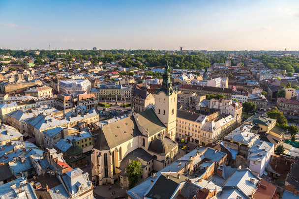 view of Lviv in beautiful day - Fotoğraf, Görsel