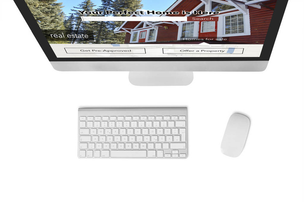 Веб-сайт нерухомості - пошук будинку - вид на пташине око
 - Фото, зображення