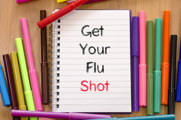 Get your flu shot text concept - Photo, Image