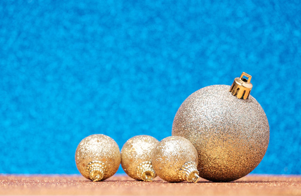 Christmas festive decorations on colorful background - Foto, Imagem