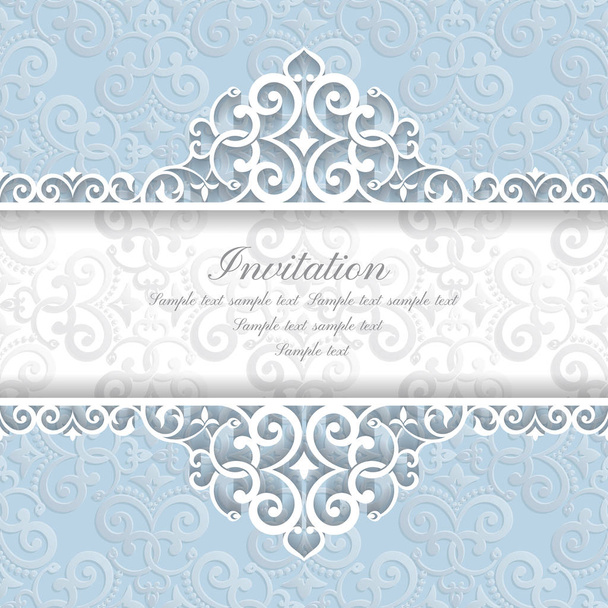 Baroque ornate frame with place for text - Vector, Imagen