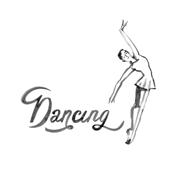 Икона акварельной иллюстрации балерины в танце. Школа балета, студия
 - Фото, изображение