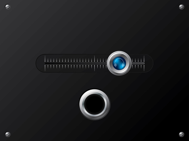 slideable objem knoflík sluchátka - Vektor, obrázek