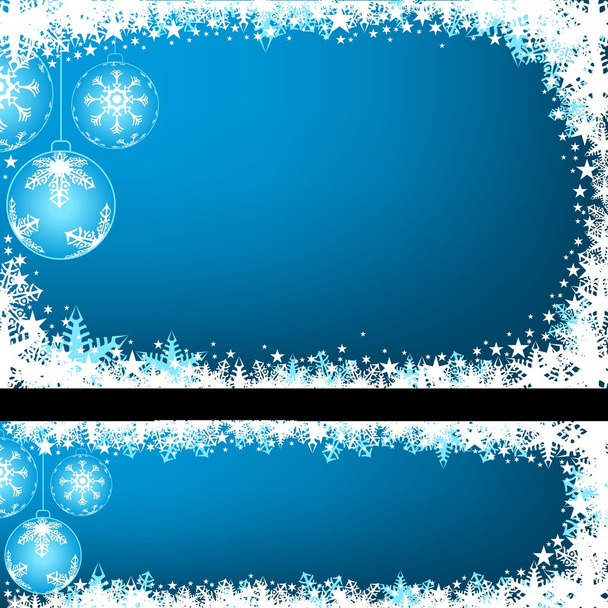 Blue Christmas Greeting - Vector, Image