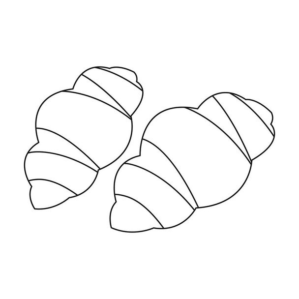 Gnocchi pasta icon in outline style isolated on white background. Types of pasta symbol stock vector illustration. - Vetor, Imagem
