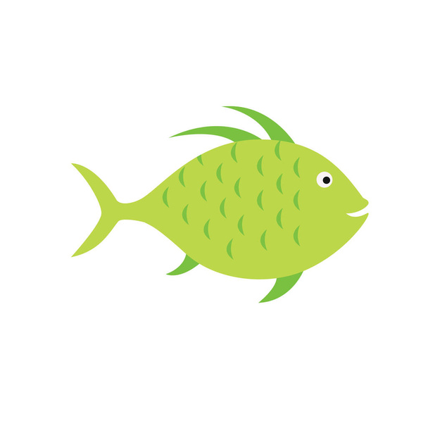 zelená pruhovaná akvária exotické ryby tropické - Vektor, obrázek