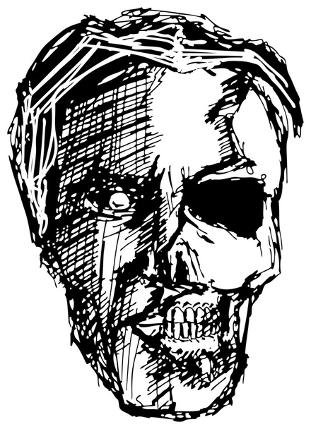 Cráneo de monstruo enojado
 - Vector, Imagen