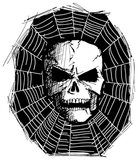 Злой череп
 - Вектор,изображение