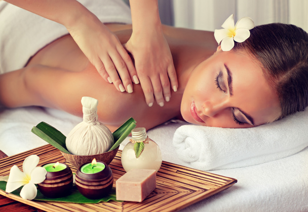 Woman having massage in the spa salon - Photo, Image