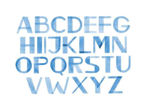 Πολύχρωμο ακουαρέλα aquarelle γράμματα του αλφαβήτου - Φωτογραφία, εικόνα