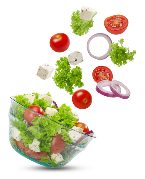 Salatschüssel auf weiß - Foto, Bild