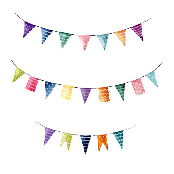 Garland in pastel colors triangular Royalty Free Vector