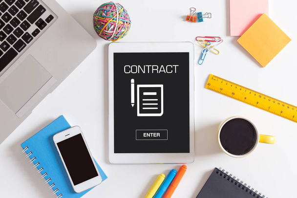 CONTRACT CONCEPT on screen  - Foto, Imagem