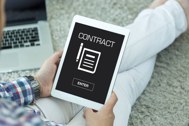 CONTRACT CONCEPT on screen  - Photo, Image