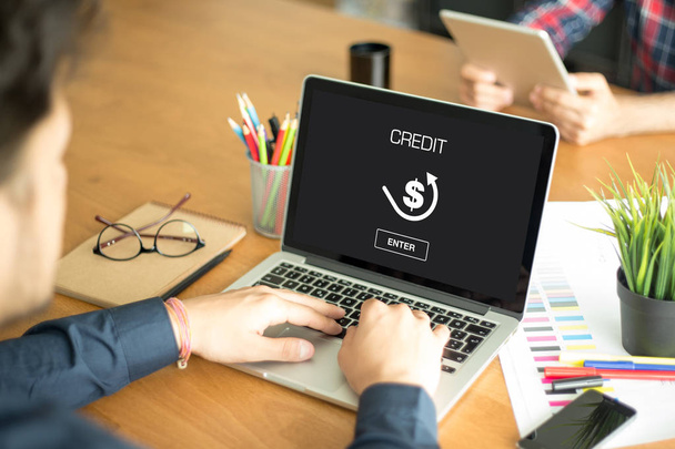 CREDIT CONCEPT on screen - Photo, Image