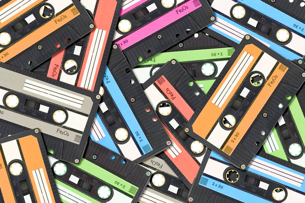 Old audio tape cassette - Fotoğraf, Görsel