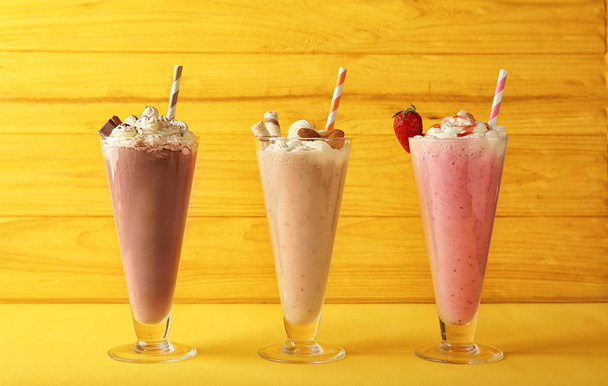 three Delicious milkshakes - Foto, immagini