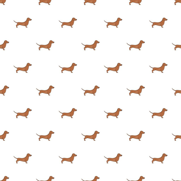 Dachshund dog pattern, cartoon style - Вектор, зображення
