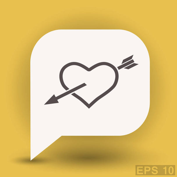 Pictograph of heart with arrow - ベクター画像