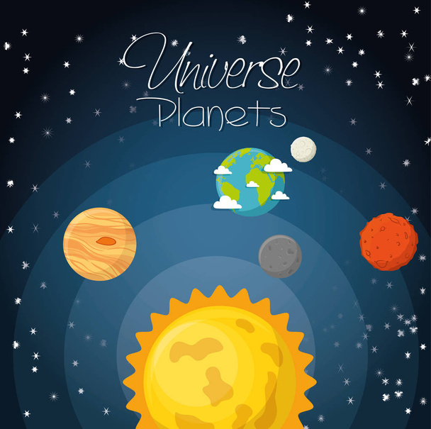 universe planets space concept - Vector, Image