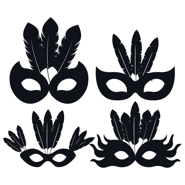 masky karnevalové oslavy ikona - Vektor, obrázek