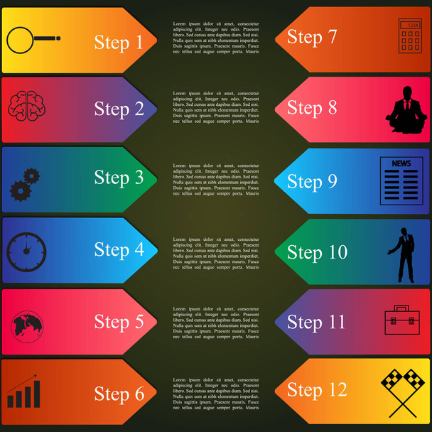 infographics stil seçenekleri afiş - Vektör, Görsel