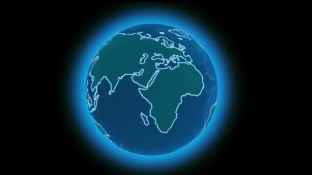 rotierende Erde mit Atmosphäre - Filmmaterial, Video