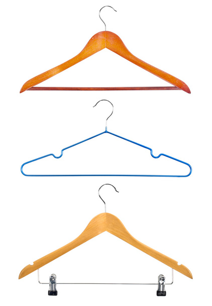Three coat hanger isolated on white background - Foto, immagini