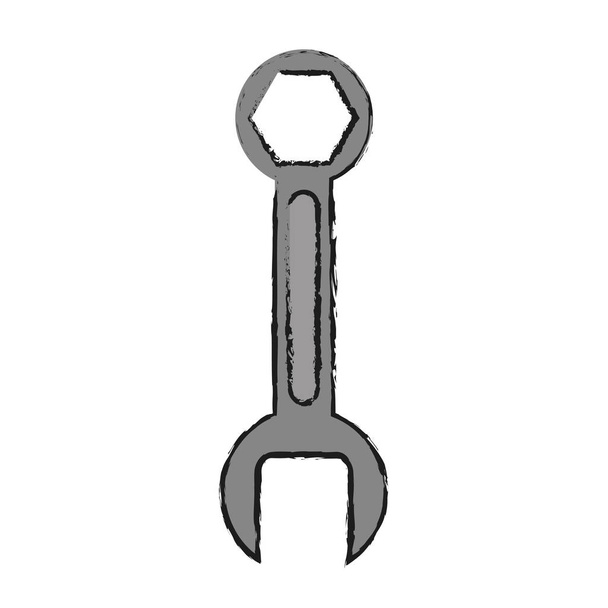 Isolated wrench tool design - Vetor, Imagem