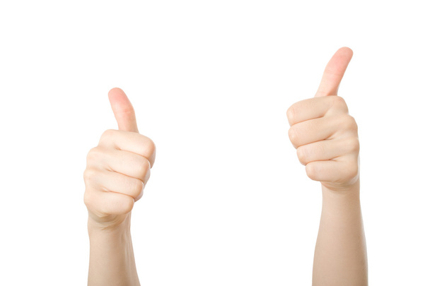 Thumbs up. Concept for agreement, positive, great... - 写真・画像