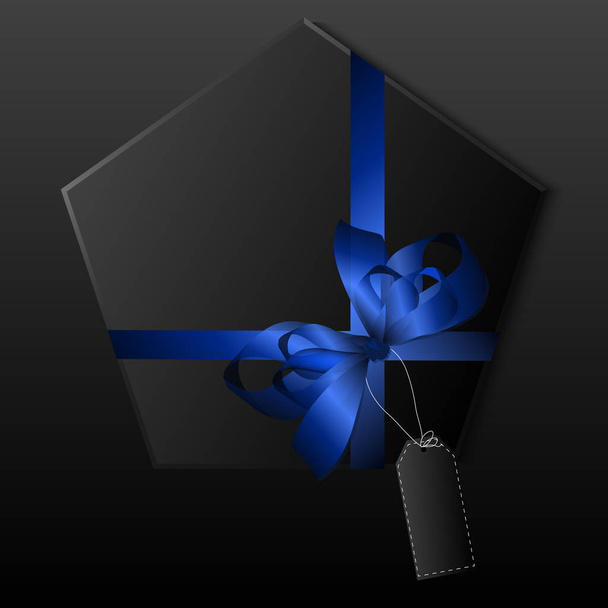 Schwarze Geschenkbox - Vektor, Bild