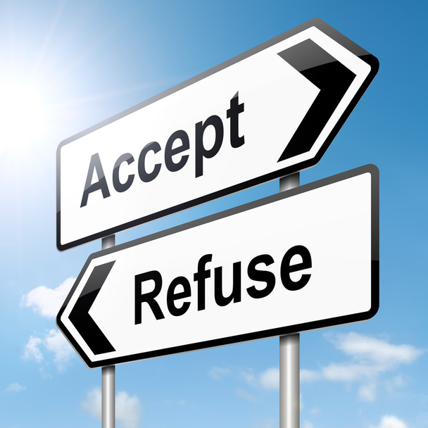 Accept or refuse concept. - Photo, Image