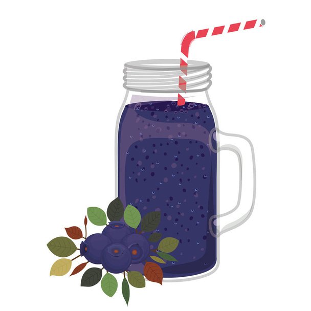 Isolated blueberry juice design - Vettoriali, immagini