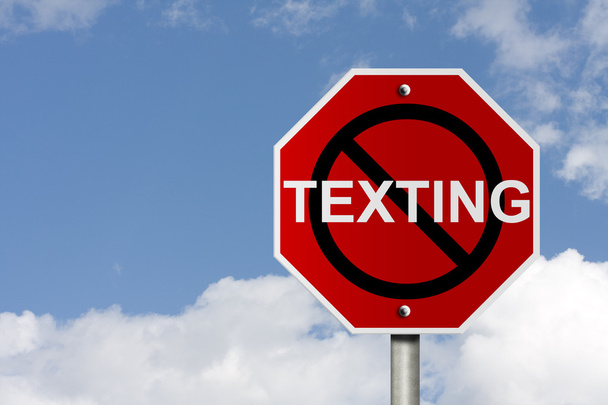 Pare de enviar mensagens de texto e dirigir
 - Foto, Imagem
