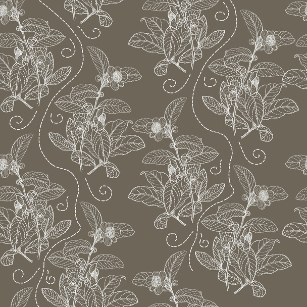 Herbal graphics_camelia_pattern_gray - Photo, image