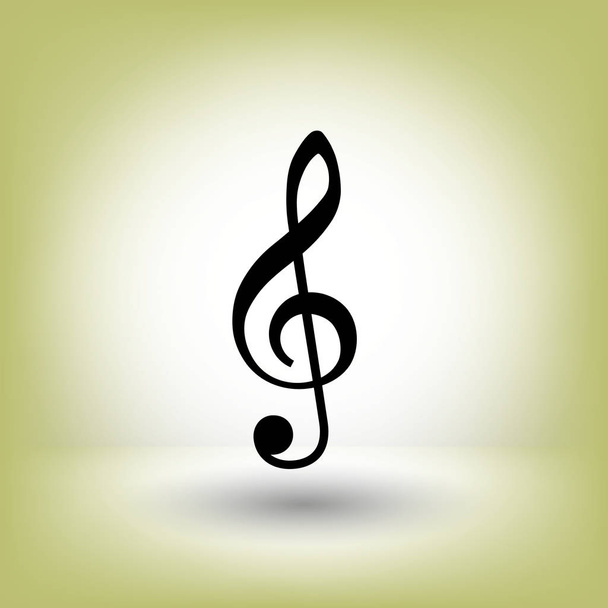 Pictograph of music key - Vector, imagen