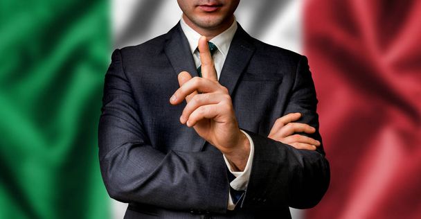 Italský kandidát mluví k davu lidí - Fotografie, Obrázek
