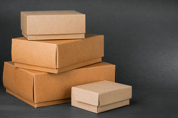 Boxes on gray background - Fotó, kép