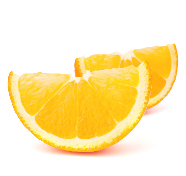 Two orange fruit segments or cantles - Fotoğraf, Görsel