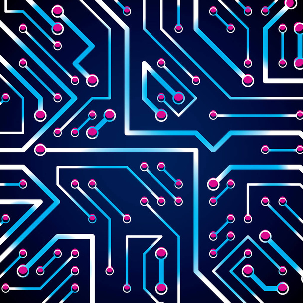 background with circuit board elements - Vector, Image