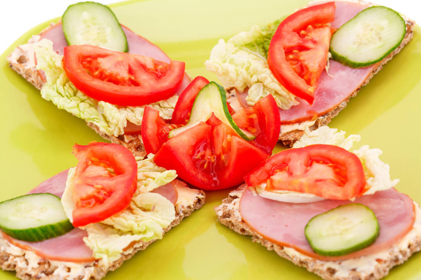 Sandwiches on plate - Фото, изображение
