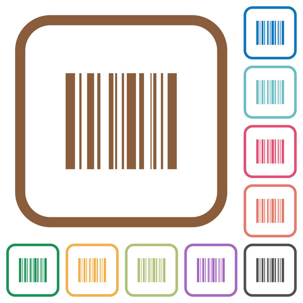 Barcode simple icons - Vector, Image