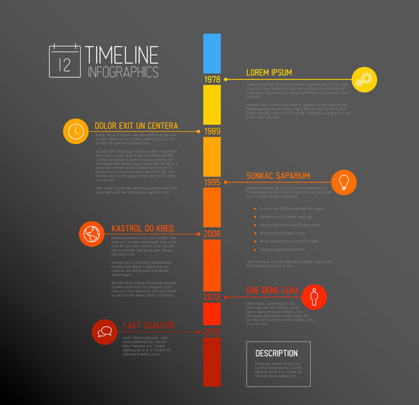 Vector Infographic timeline report template  - Vector, afbeelding